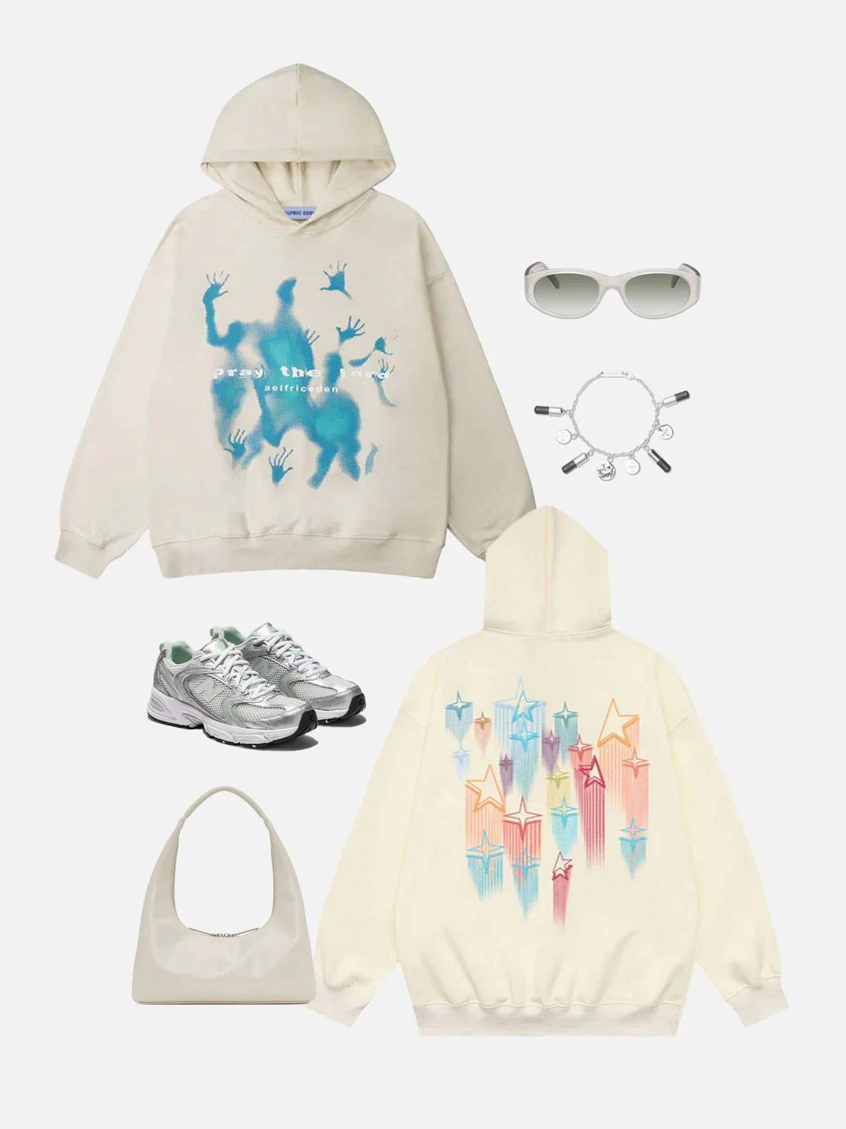 Aelfric Eden Star Embroidery Graffiti Hoodie