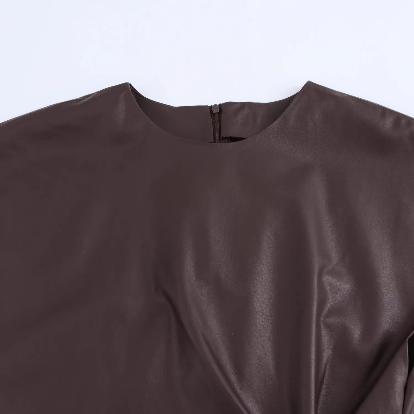 Faux Leather Knotted Dress