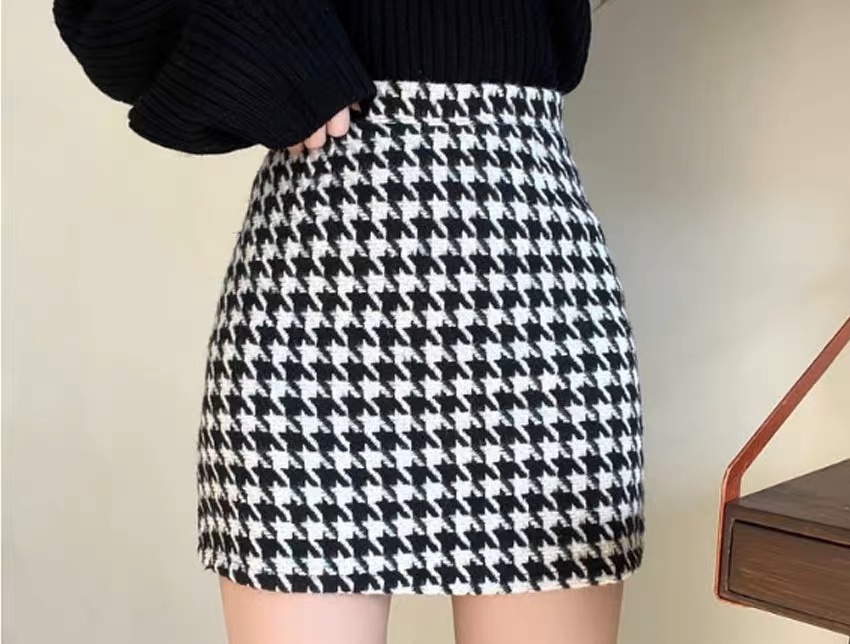 Houndstooth  Mini Skirt