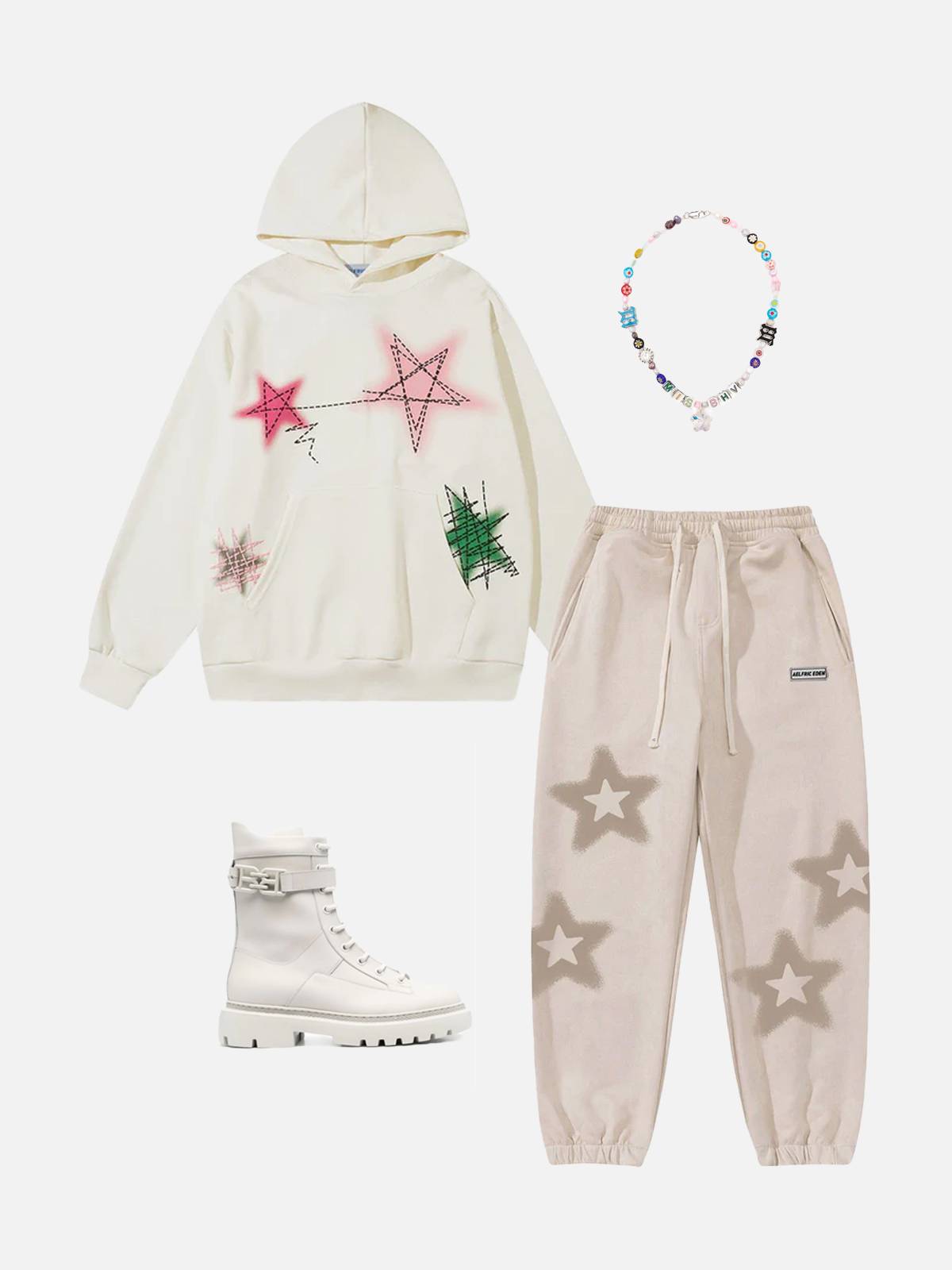 Graffiti Line Star Hoodie