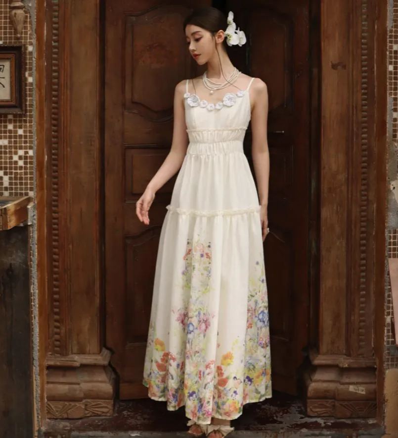 Floral Print  Sleeveless Dress