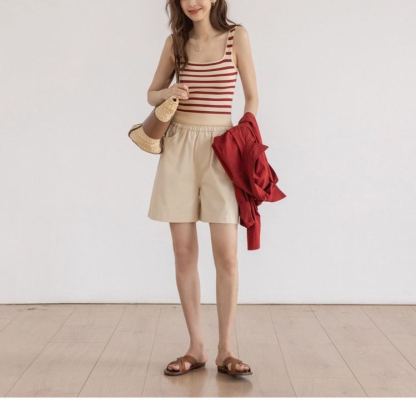 Striped Slim-Fit Knit Vest