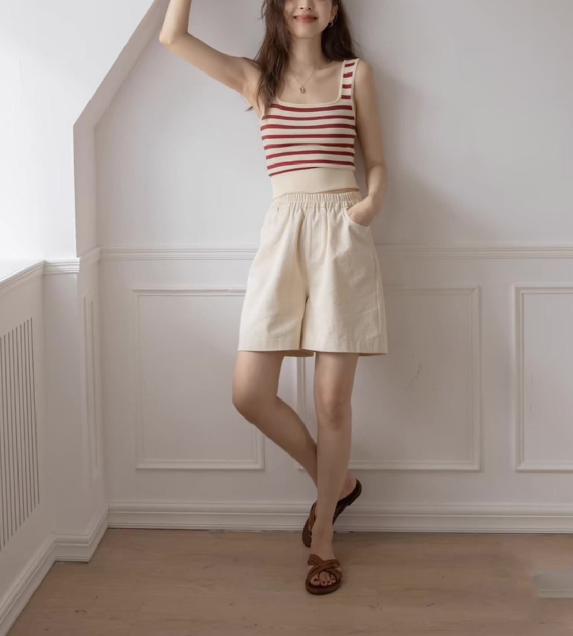 Striped Slim-Fit Knit Vest