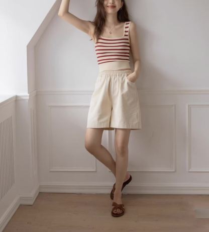 Striped Slim-Fit Knit Vest