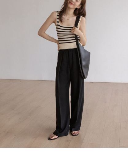 Striped Slim-Fit Knit Vest