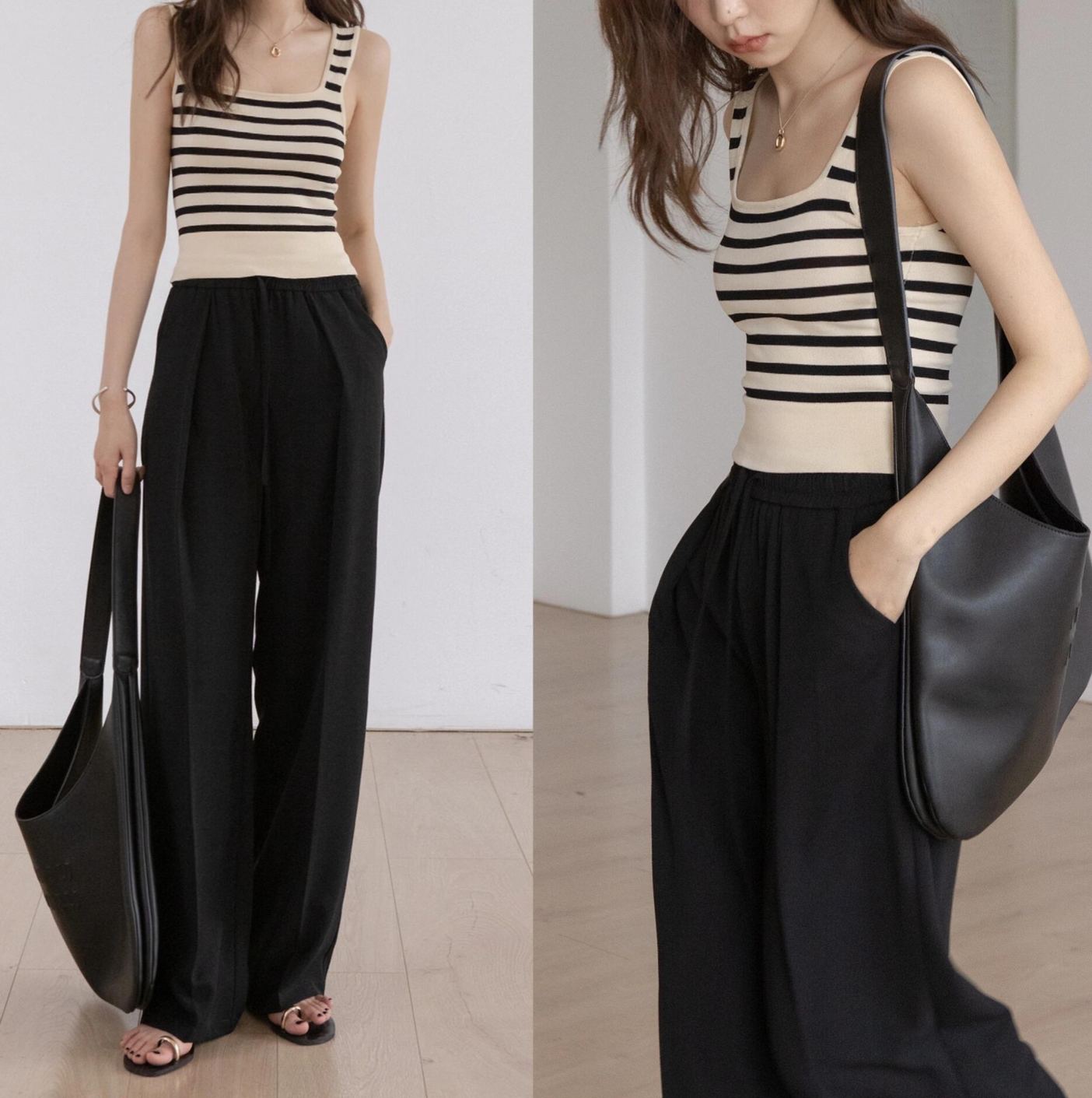 Striped Slim-Fit Knit Vest