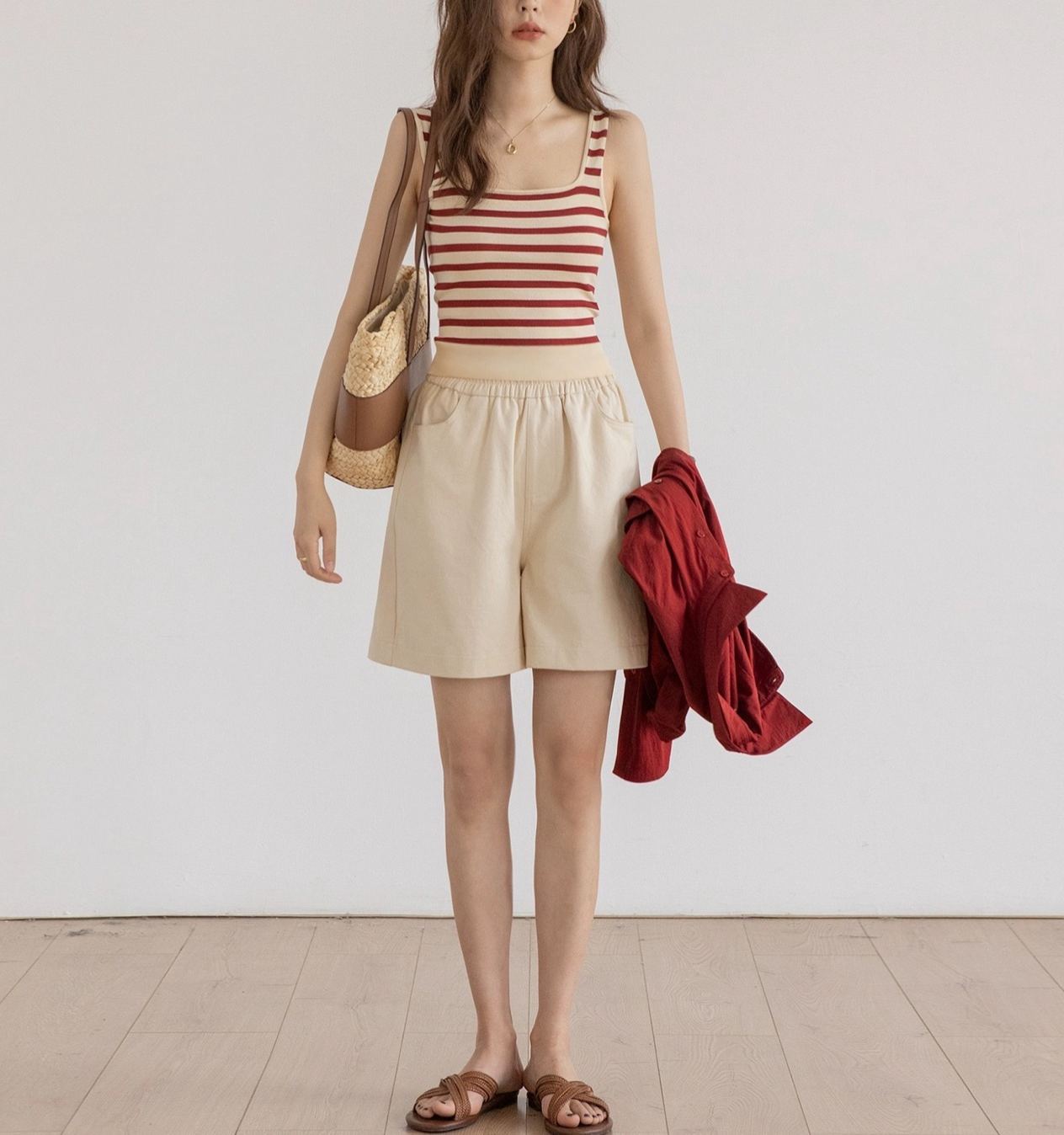 Striped Slim-Fit Knit Vest