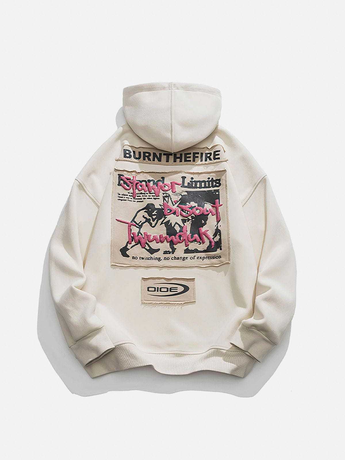 Boxing "BURNTHEFIRE" Pattern Hoodie