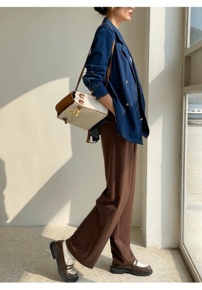 Denim Double Breasted Blazer