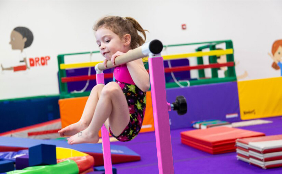 Kids Gymnastics training Kip Bar, Adjustable Height Horizontal Bars