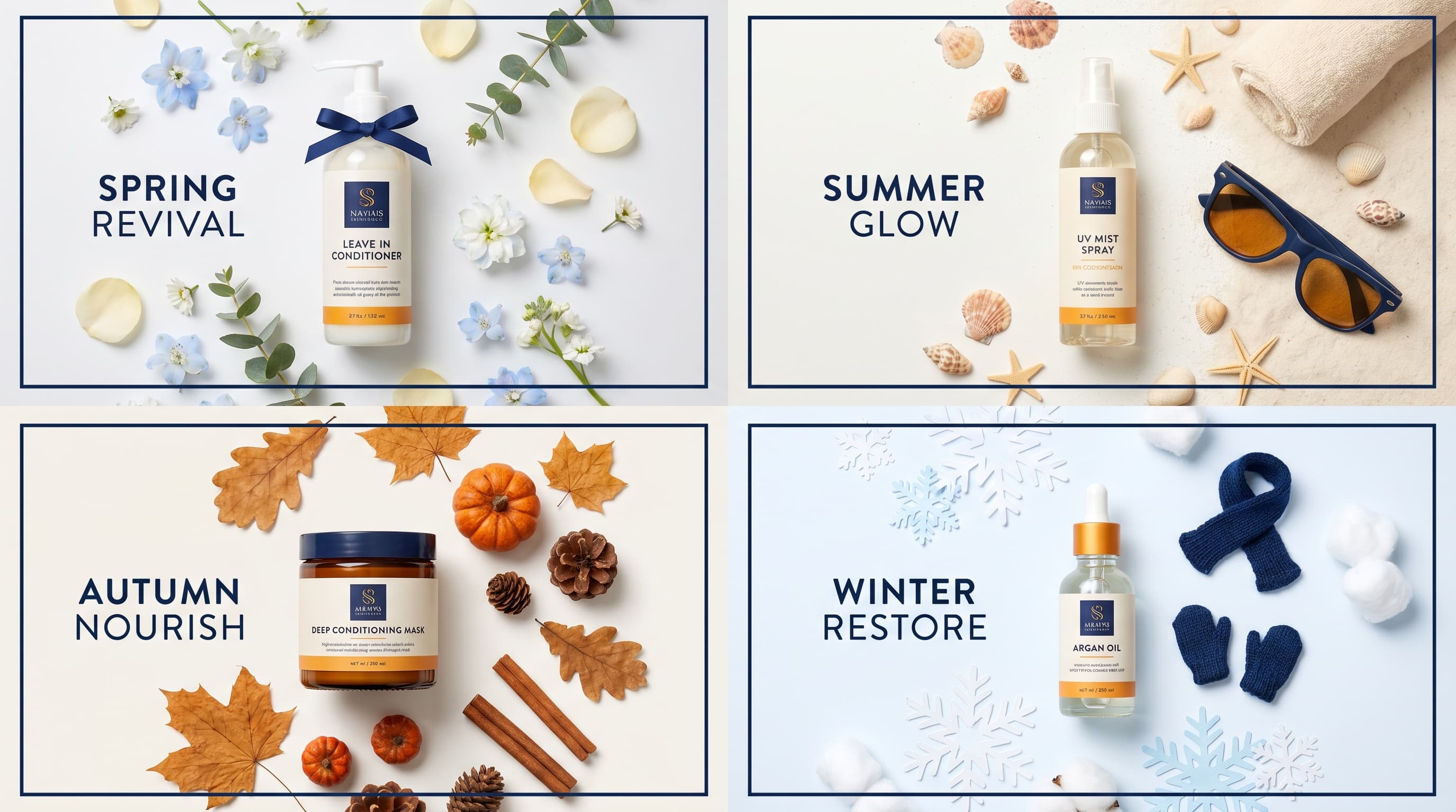 Women's seasonal hair care routine guide — four seasons, healthy strands