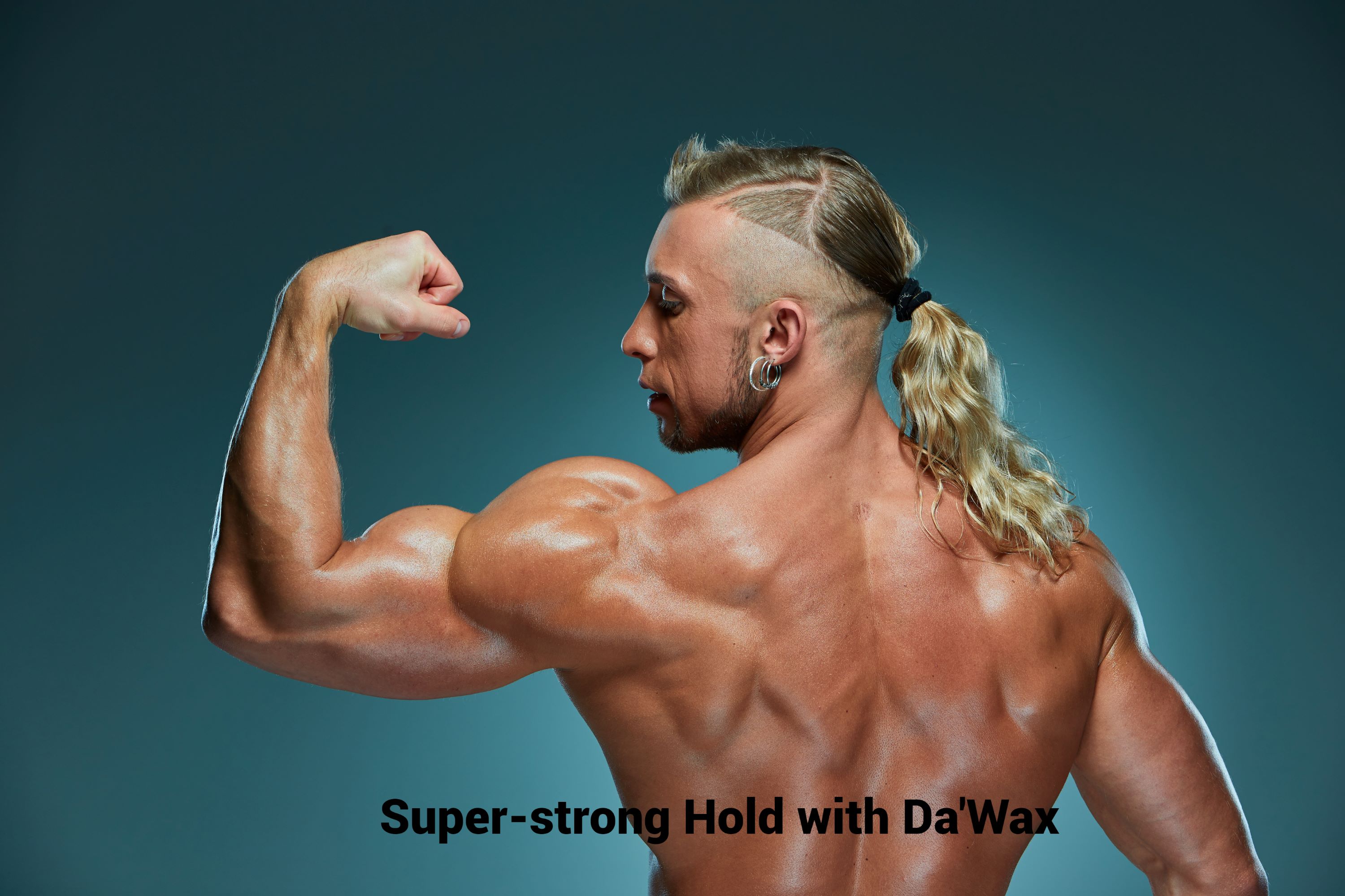 Strong muscular man flexing - Super strong hold with Da'Wax hair styling wax
