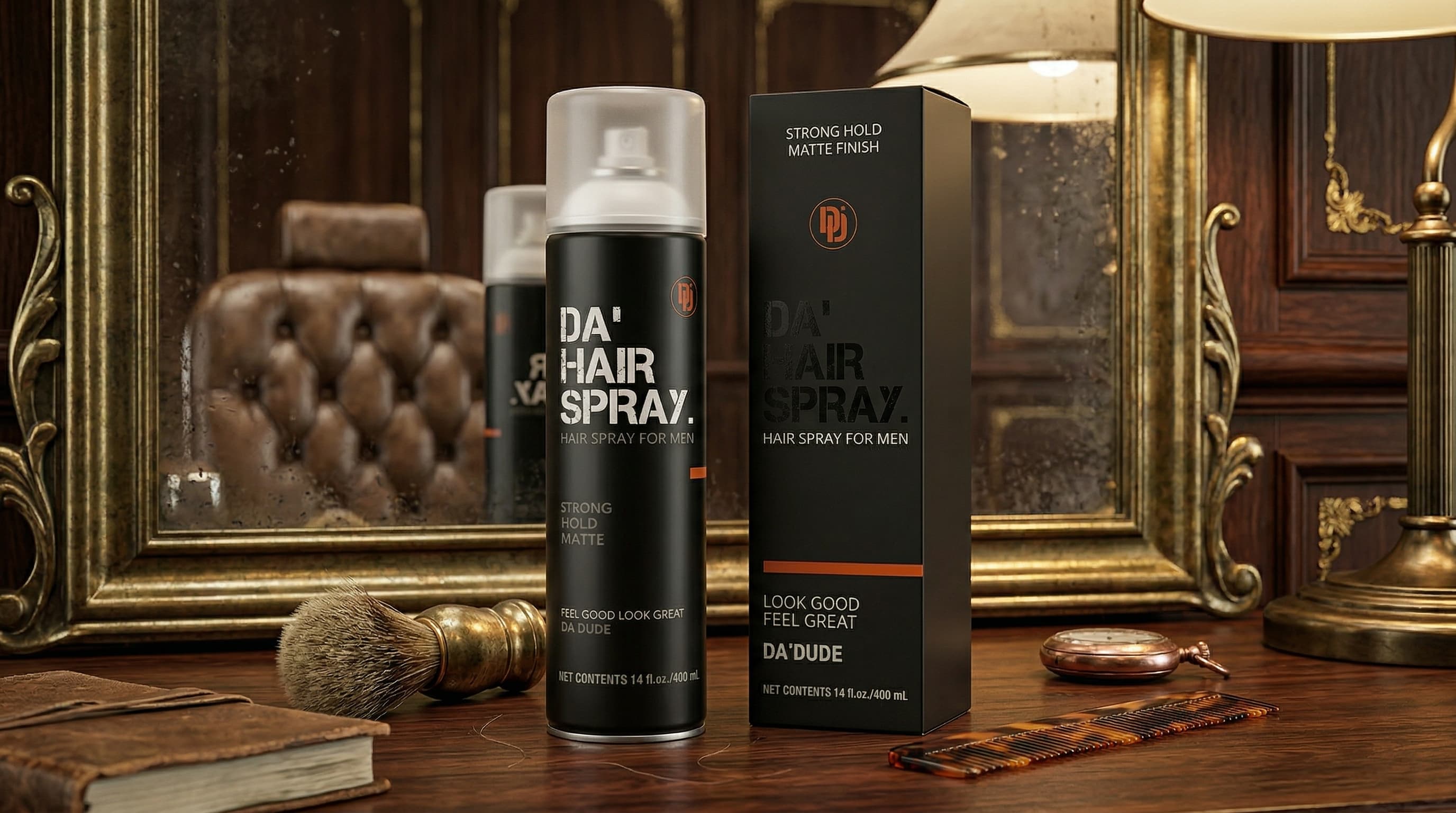 Da'Hair Spray for men &mdash; professional styling product for all-day hold and matte finish