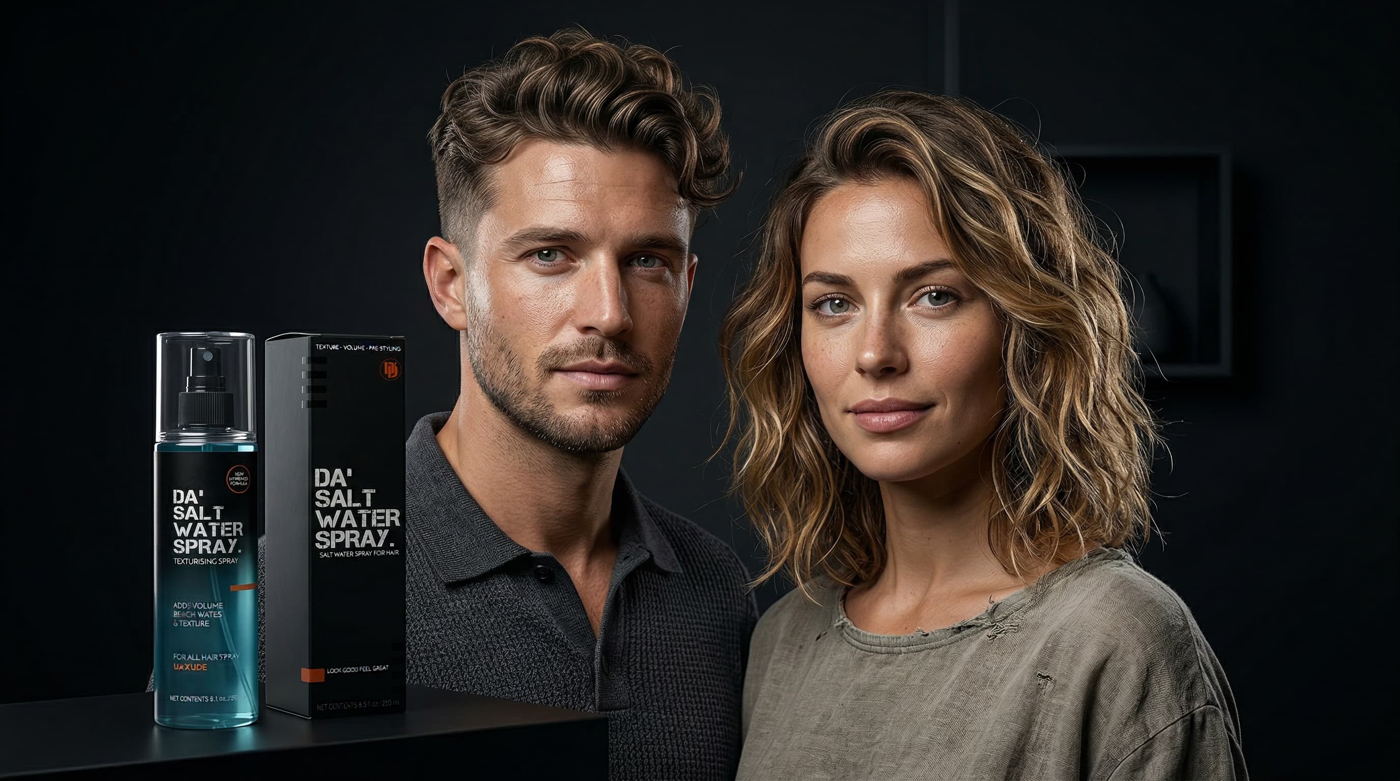 Man with natural beachy hair waves and volume achieved using sea salt spray styling technique