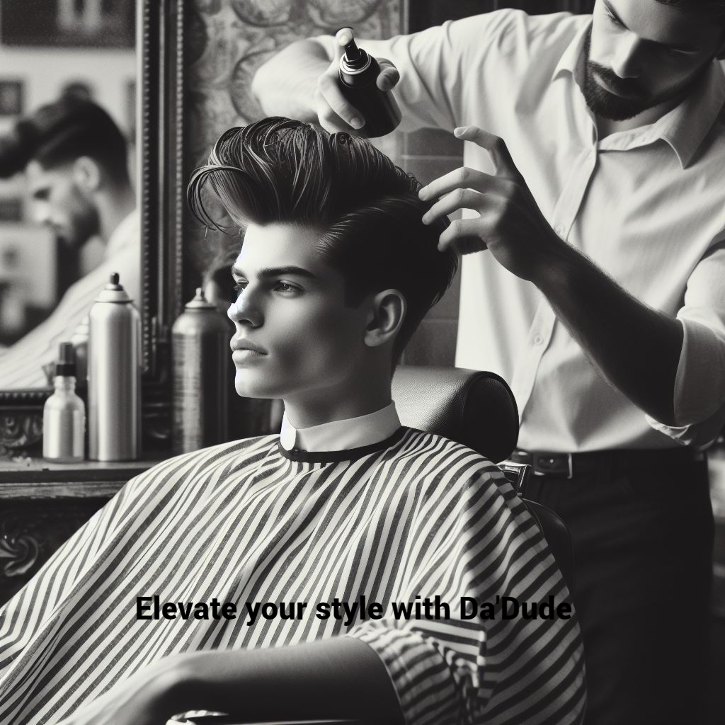 Professional stylist applying Da'Power Powder to create volume in men's hair