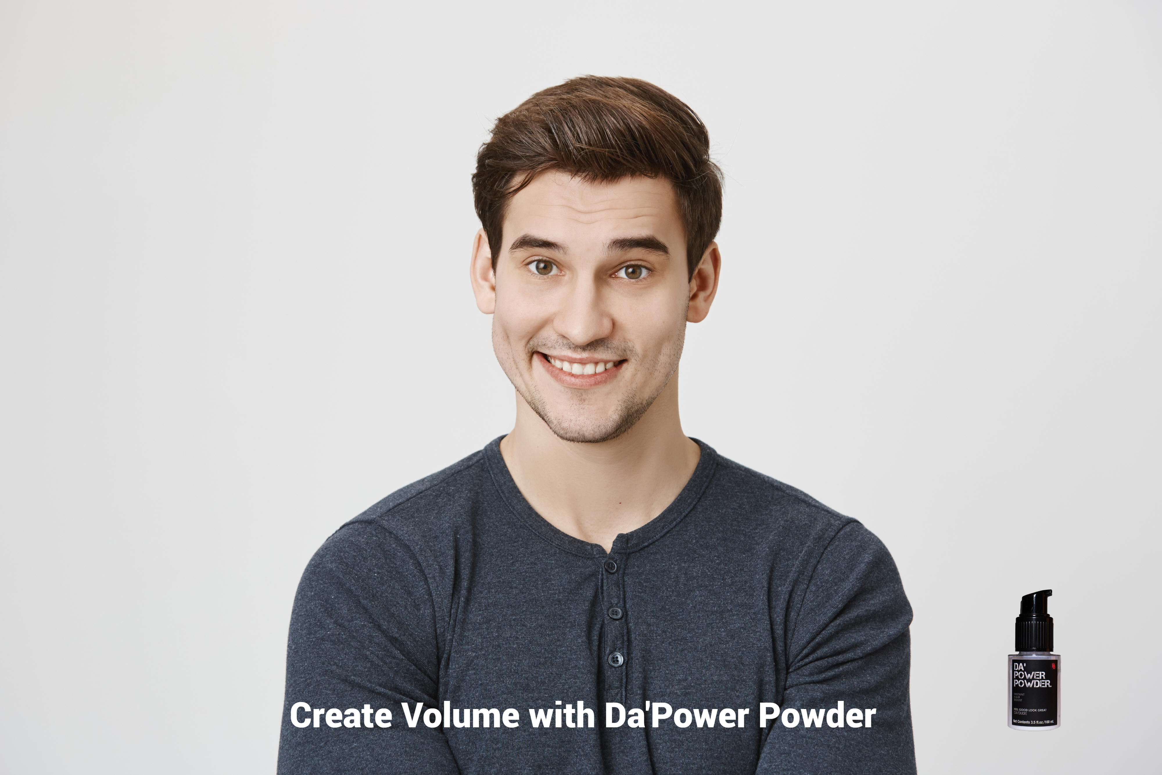 Man with voluminous styled hair