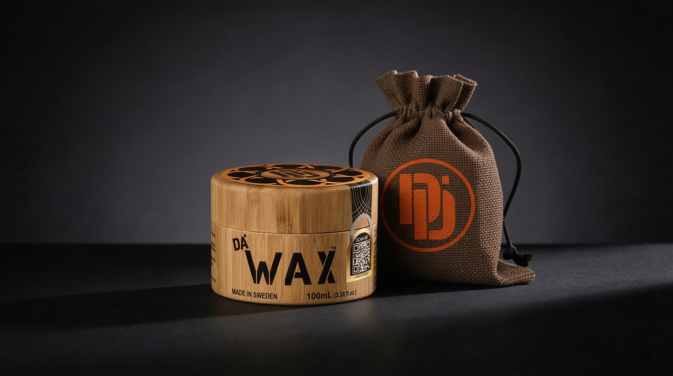 Da'Dude Da'Wax strong hold hair wax for men in signature wooden tub &mdash; matte finish