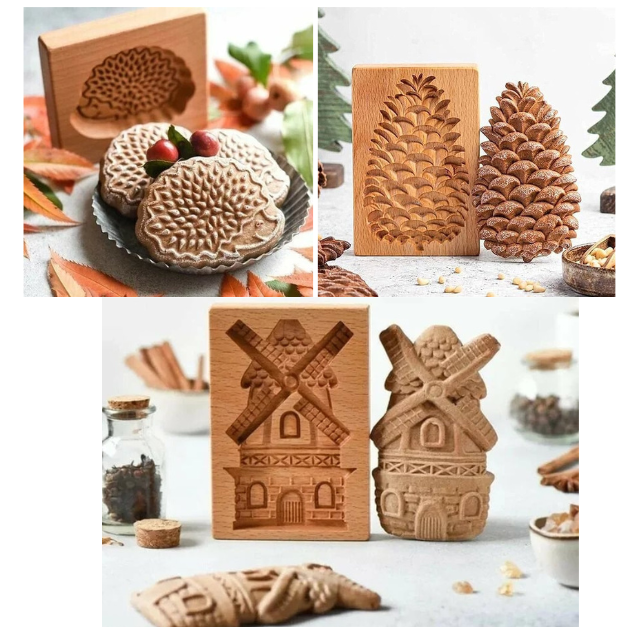 🔥Early Christmas Hot Sales⏰💖WOOD PATTERNED COOKIE CUTTER - EMBOSSING MOLD FOR COOKIES🔥BUY 1 GET 1 FREE🔥