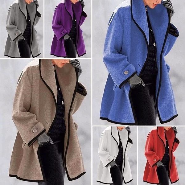 ?Sale 49% OFF?-Hooded Color Block Woolen Coat (Buy 2 Free Shipping)
