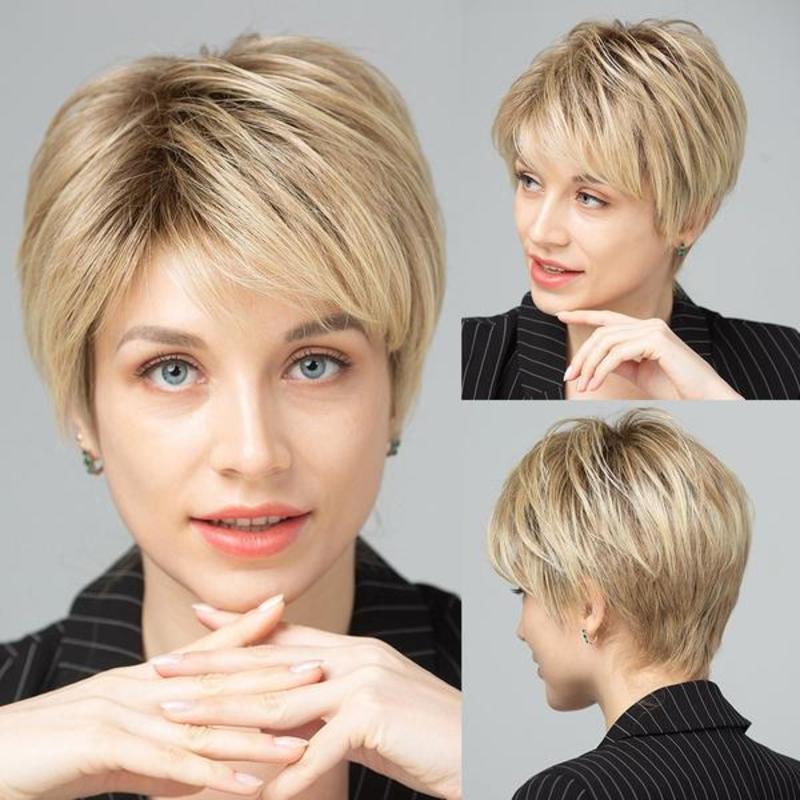 SUMMER HOT SALE🔥 65% OFF|SHORT NATURAL HAIR TOPPERS With Bangs