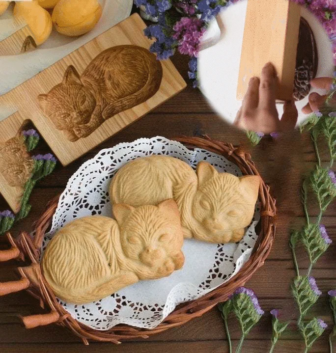 🔥Early Christmas Hot Sales⏰💖WOOD PATTERNED COOKIE CUTTER - EMBOSSING MOLD FOR COOKIES