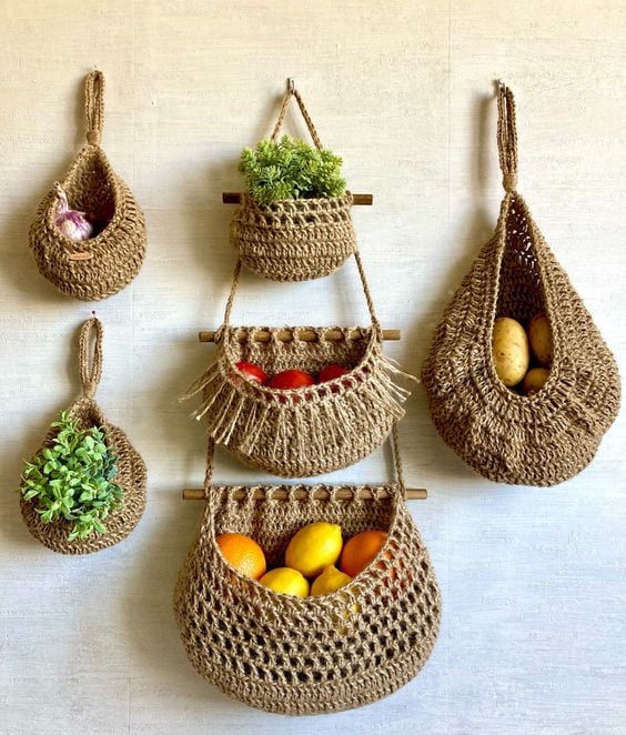 49% OFF-Hanging Wall Vegetable Fruit Baskets