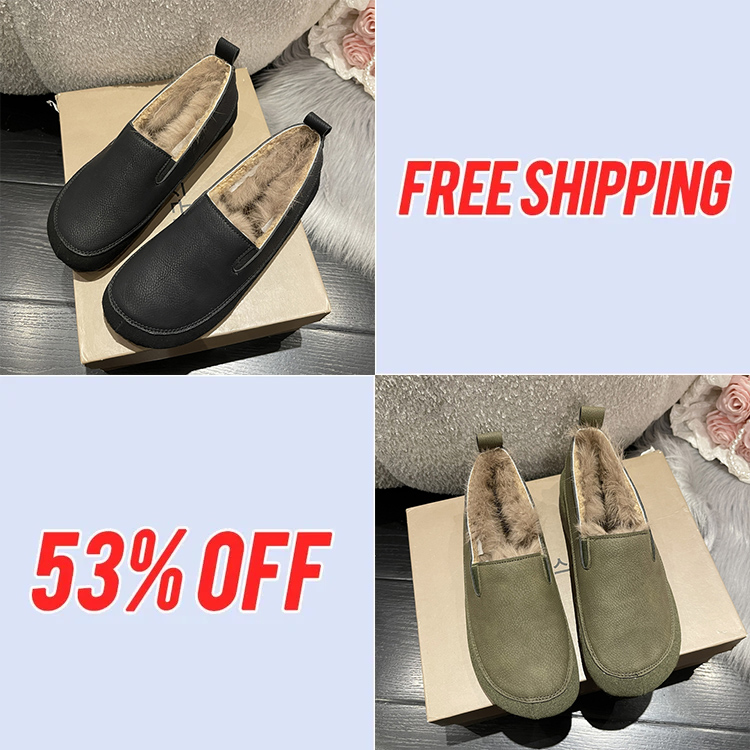 Last Day Sale 66% Off - Women's Warm Wool Leather Soft Anti-Slip Shoes