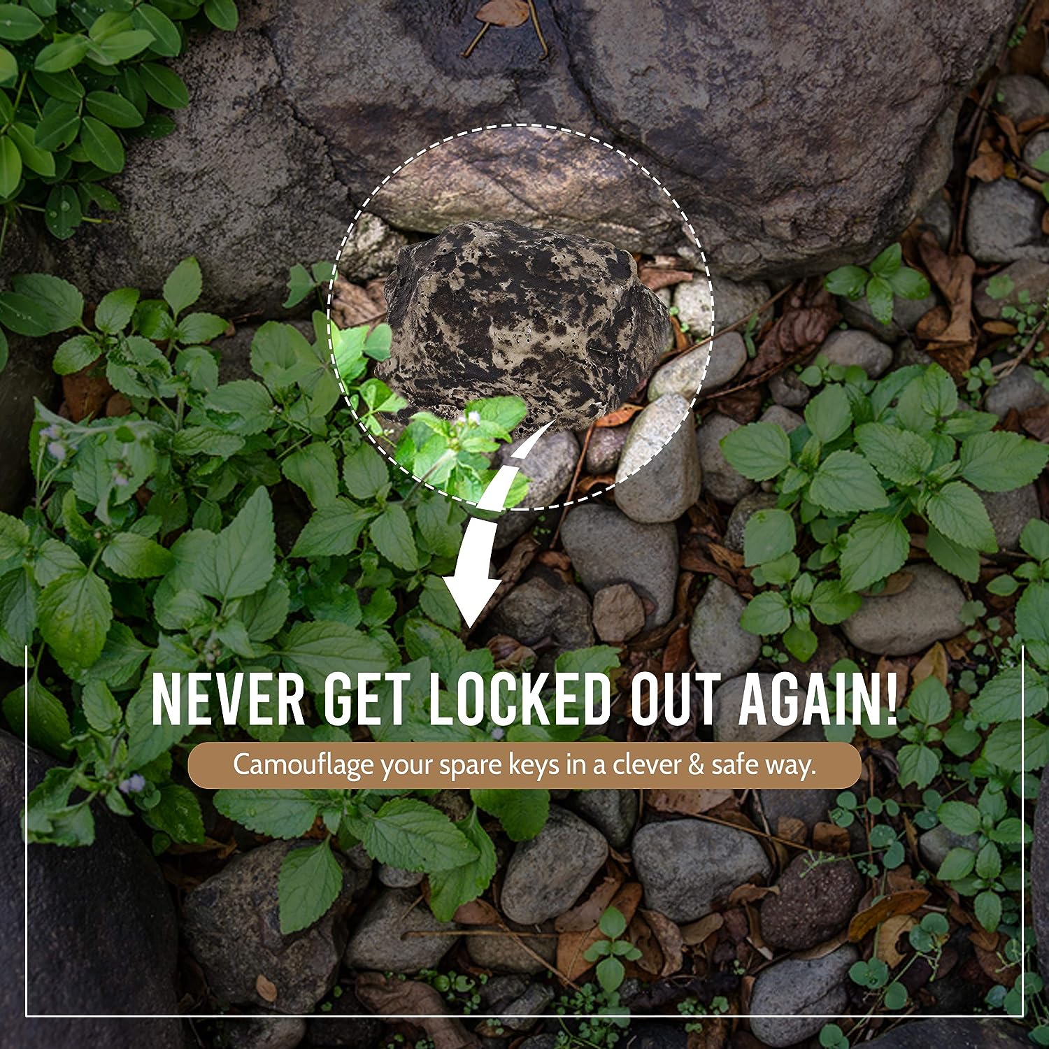 Key hide faker ston- Safe for Outdoor Garden or Yard