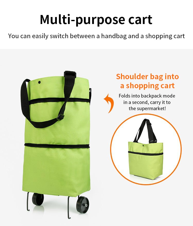 (🔥HOT SALE NOW 49% OFF) - 2-in-1 Shopping Bag Folding Green Bag