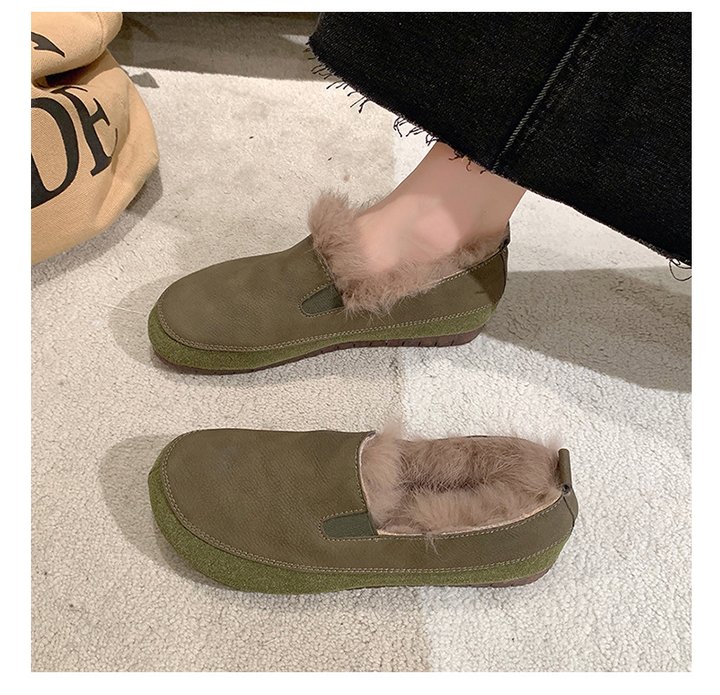 Last Day Sale 66% Off - Women's Warm Wool Leather Soft Anti-Slip Shoes