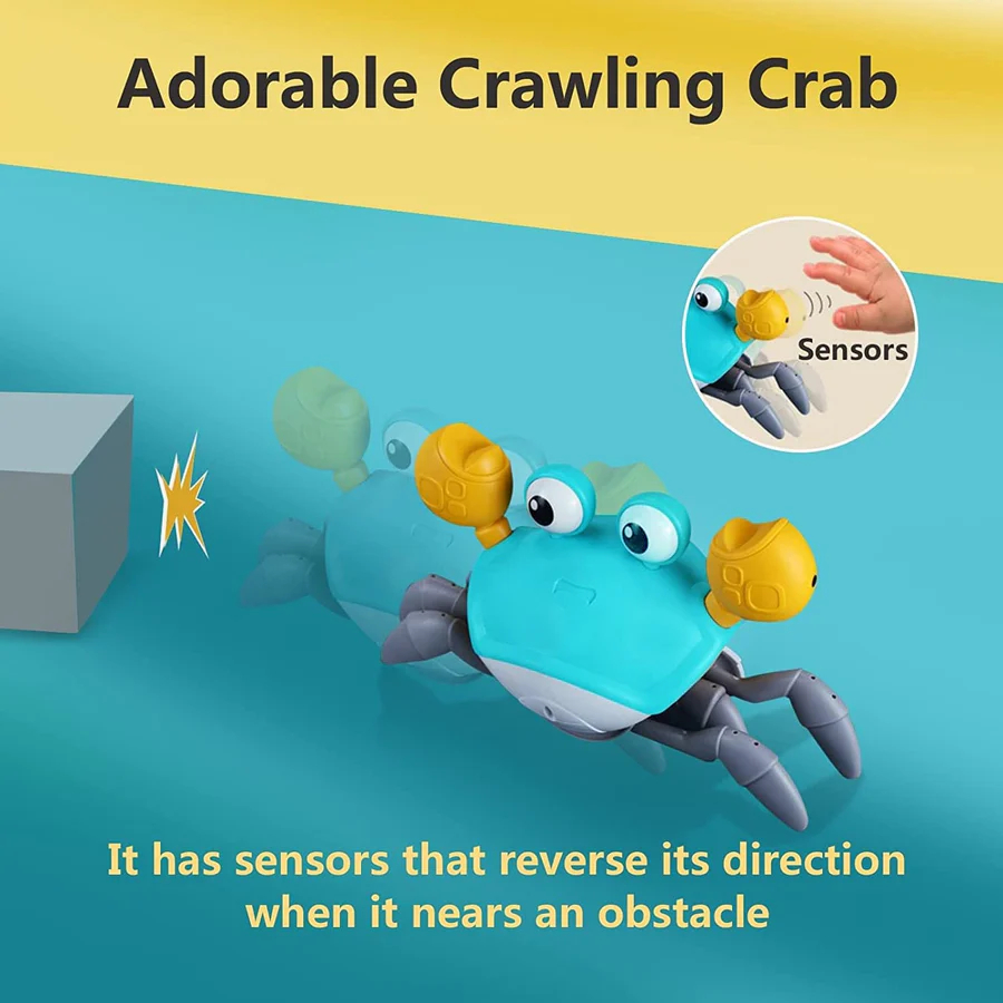 Scuttle & Groove Crawling Crab – Baby Fun Tummy Time & Crawling Buddy