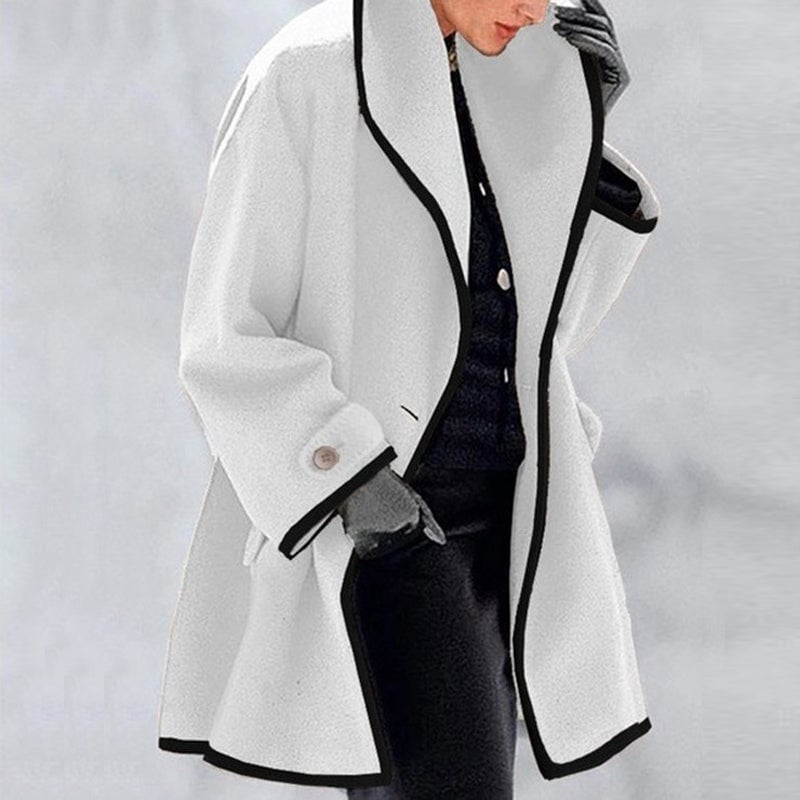 ?Sale 49% OFF?-Hooded Color Block Woolen Coat (Buy 2 Free Shipping)