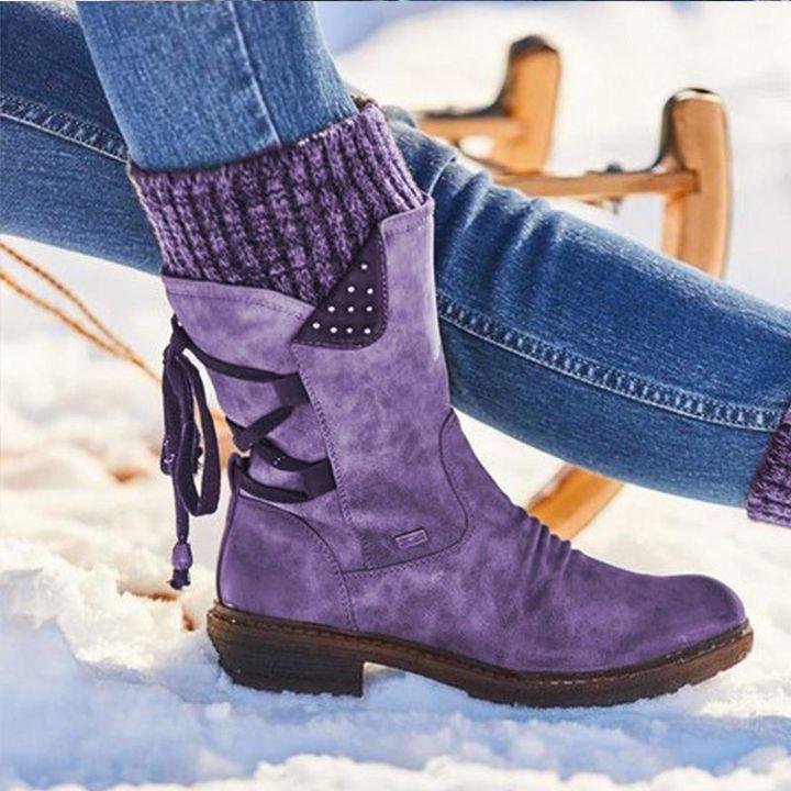 ⏰Black Friday Promotion 50% OFF - Women's Winter Warm Back Lace Up Snow Boots