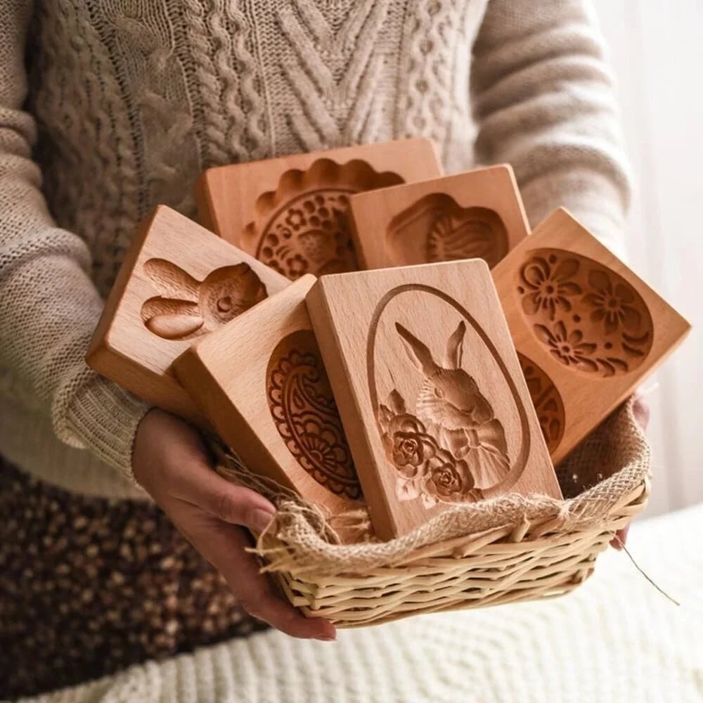 🔥Early Christmas Hot Sales⏰💖WOOD PATTERNED COOKIE CUTTER - EMBOSSING MOLD FOR COOKIES