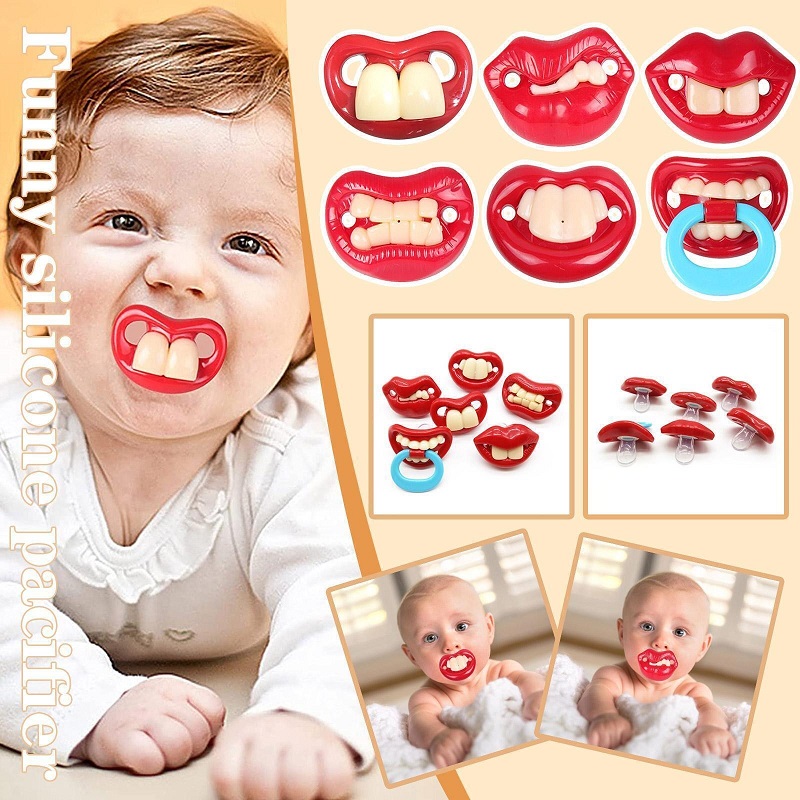 (🌲EARLY CHRISTMAS SALE - 50% OFF) 🎁Funny Teeth Baby Pacifiers, BUY 5 GET 3 FREE & FREE SHIPPING