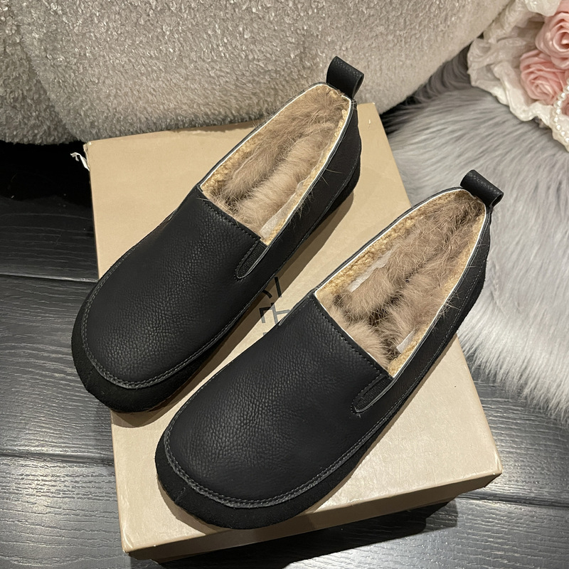 Last Day Sale 66% Off - Women's Warm Wool Leather Soft Anti-Slip Shoes