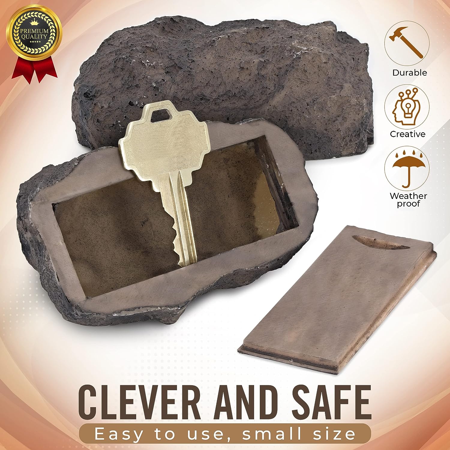 Key hide faker ston- Safe for Outdoor Garden or Yard