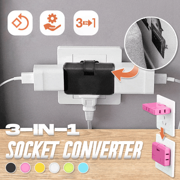 🔥🎁2023-Christmas Hot Sale🎁 - 49% OFF)180 Degrees Rotatable Socket Converter