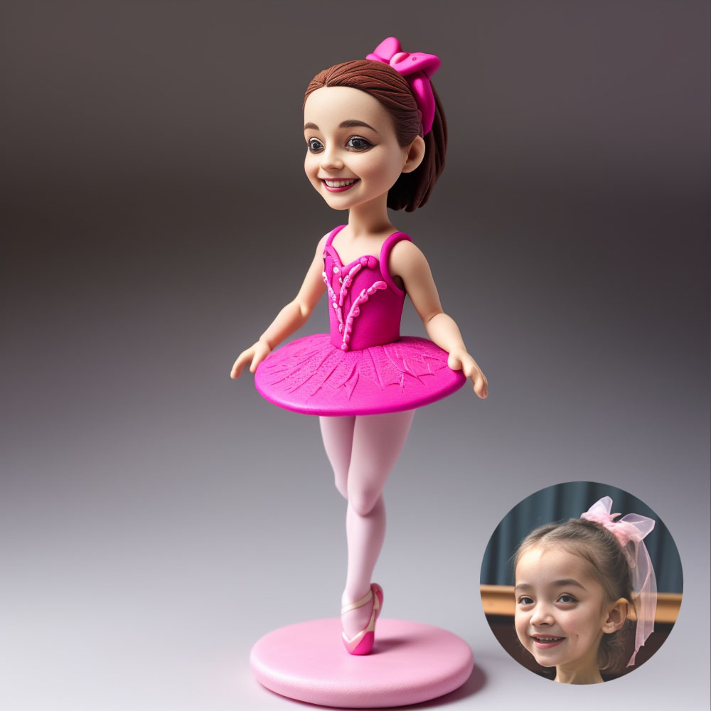Graceful Ballerina Girl Bobblehead - Dance Enthusiast