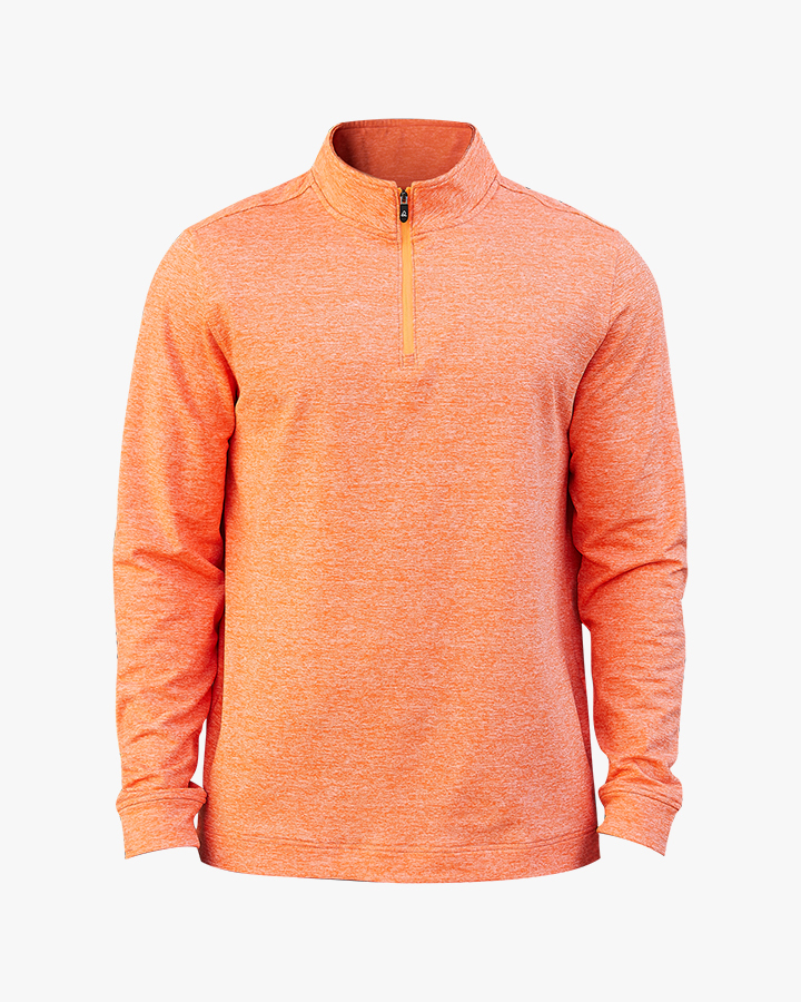Deolax Premium Fleece 1/4 Zip Pullover - Orange