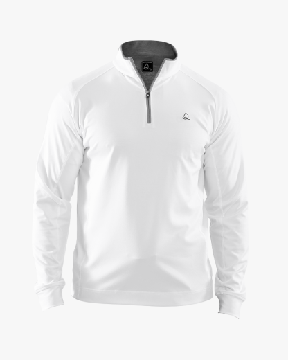 Deolax Quarter Zip Pullover in white | Ultra-Soft & Tailored Fit Deolax Quarter Zip Pullover in white | Ultra-Soft & Tailored Fit