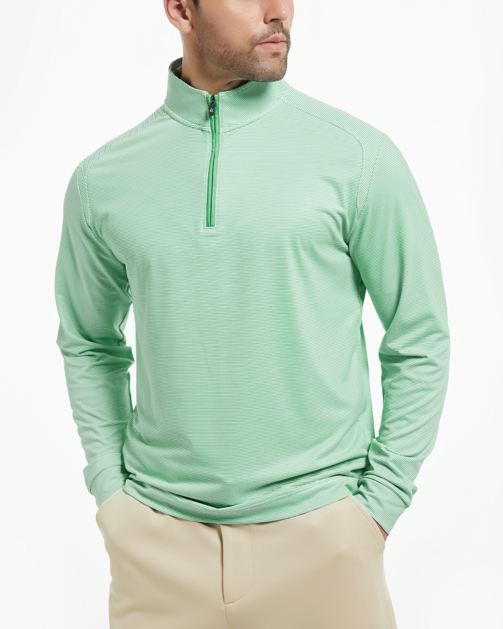 The Reid Pullover: Green & White