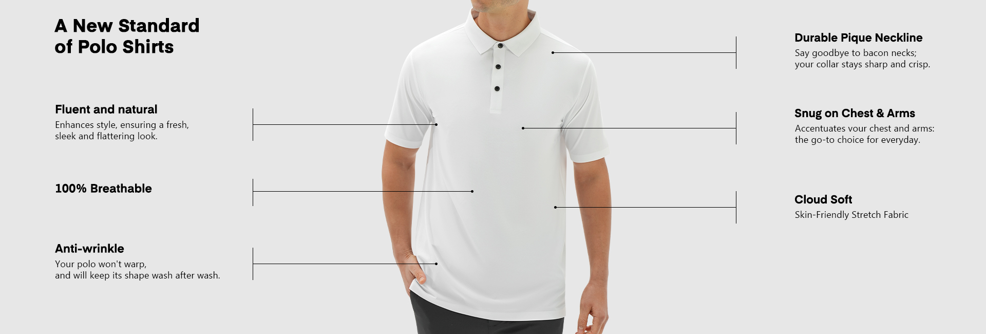 Stay Cool Performance Seamless Stretch Polo - Deolax Golf Shirts