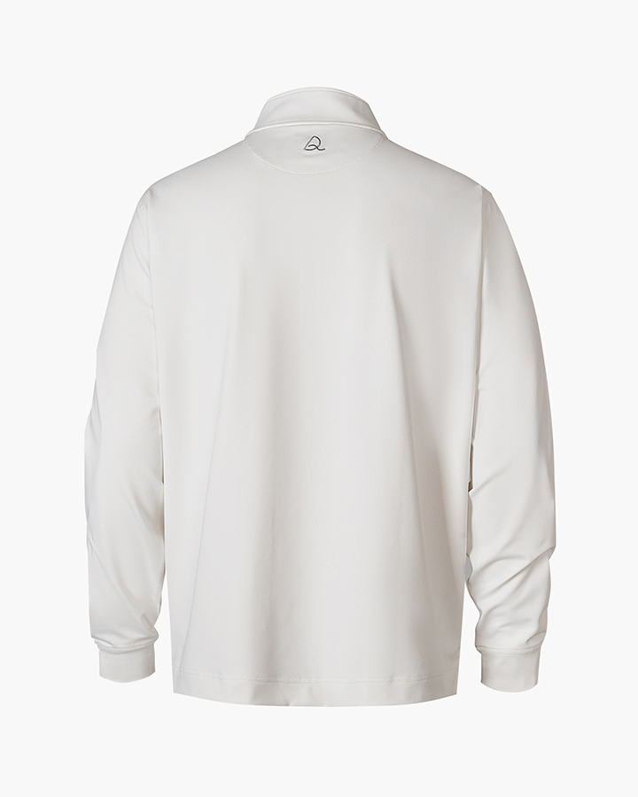 Deolax Zipper Performance Quarter Zip - White