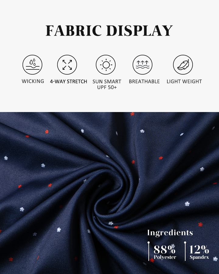 Men's Blue Printed Polo Shirt - Deolax