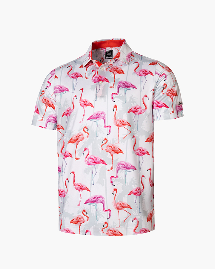 Pink Polo Shirt - Paradise Golf Polo - Deolax