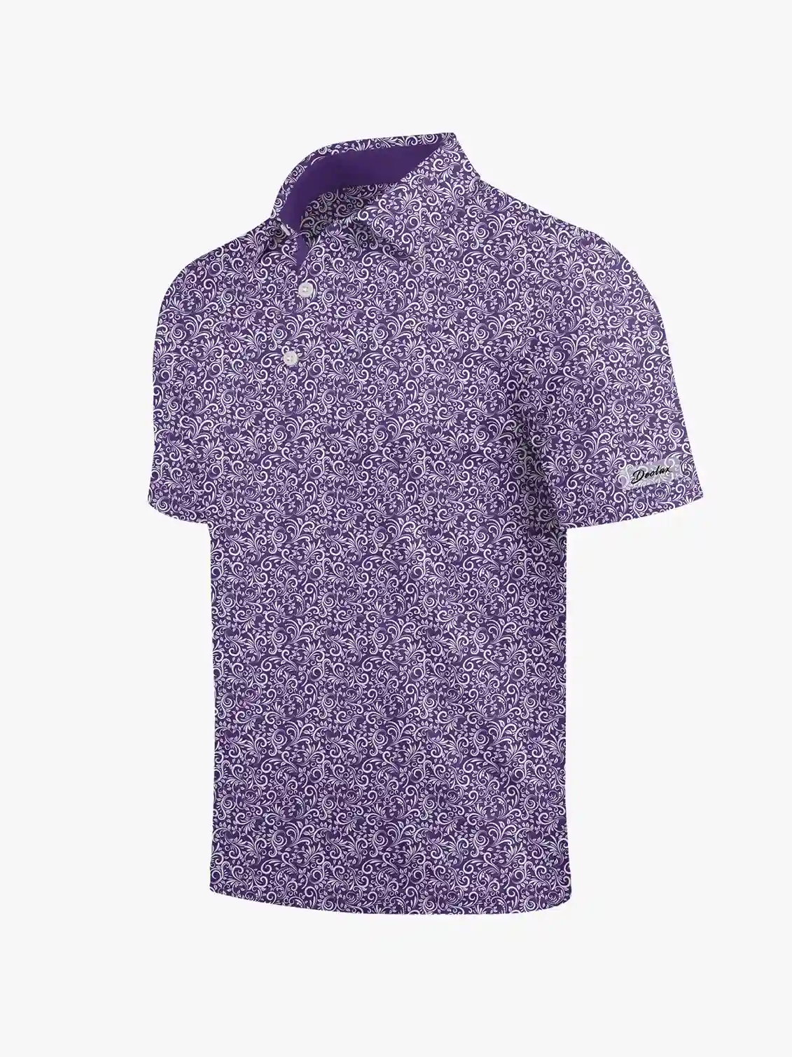 Classic Men's Purple Paisley Polo - Deolax