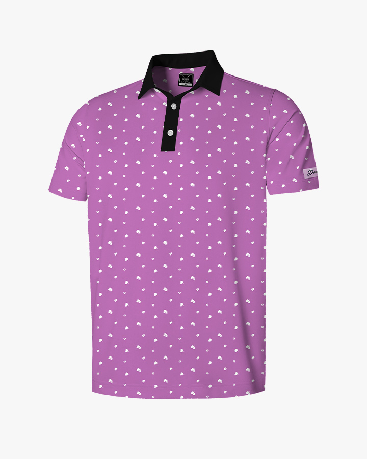 Men's purple Julian Pique Short Sleeve Polo by Deolax - Golf Polo