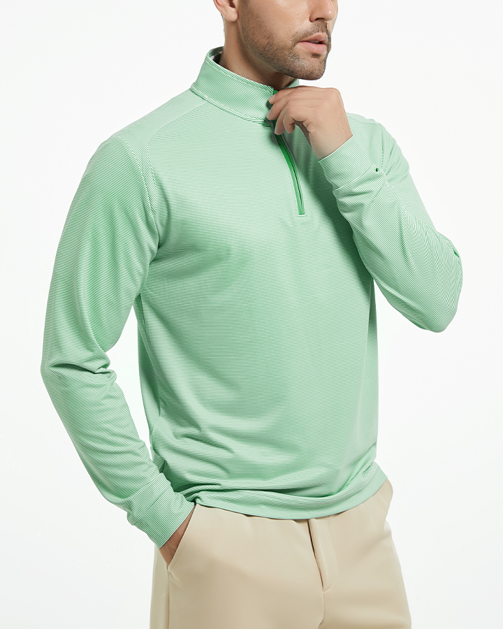 The Reid Pullover: Green & White