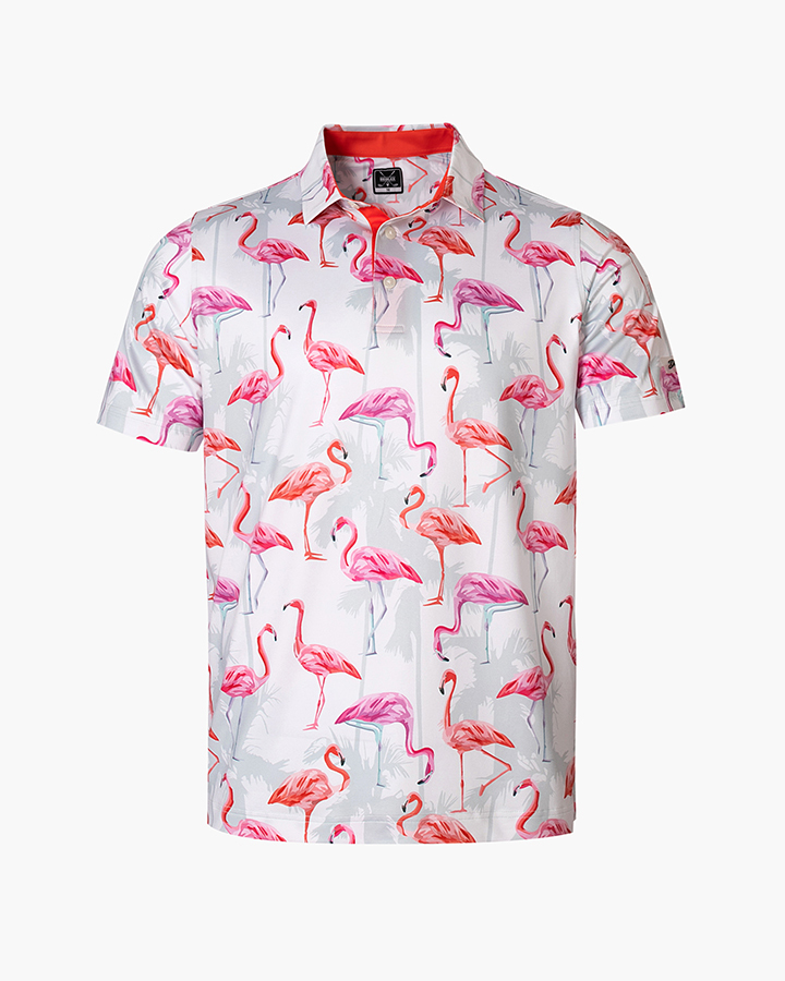 Pink Polo Shirt - Paradise Golf Polo - Deolax